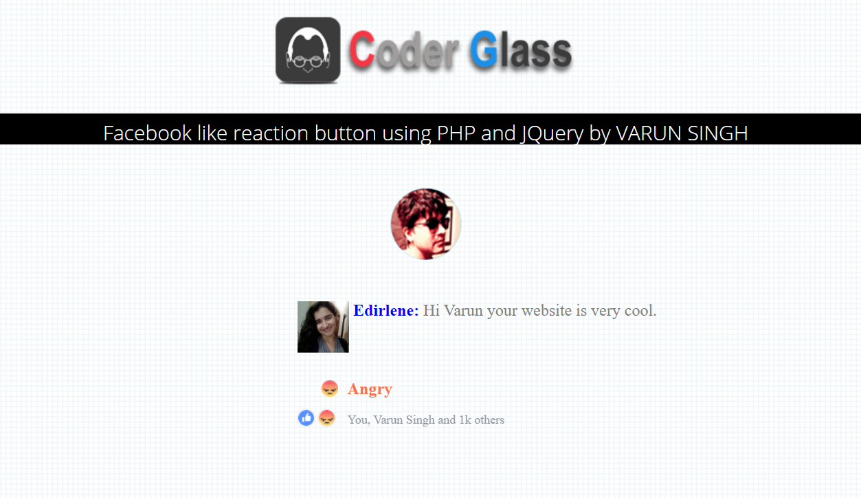 facebook like reaction button using jquery
